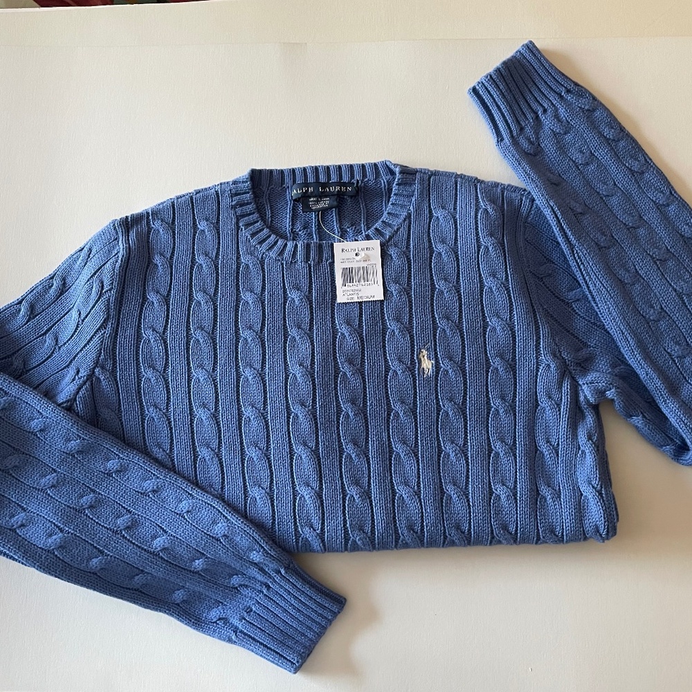 Ralph Lauren Cable Knit Sweater Women's M ~ NWT - Picture 8 of 10